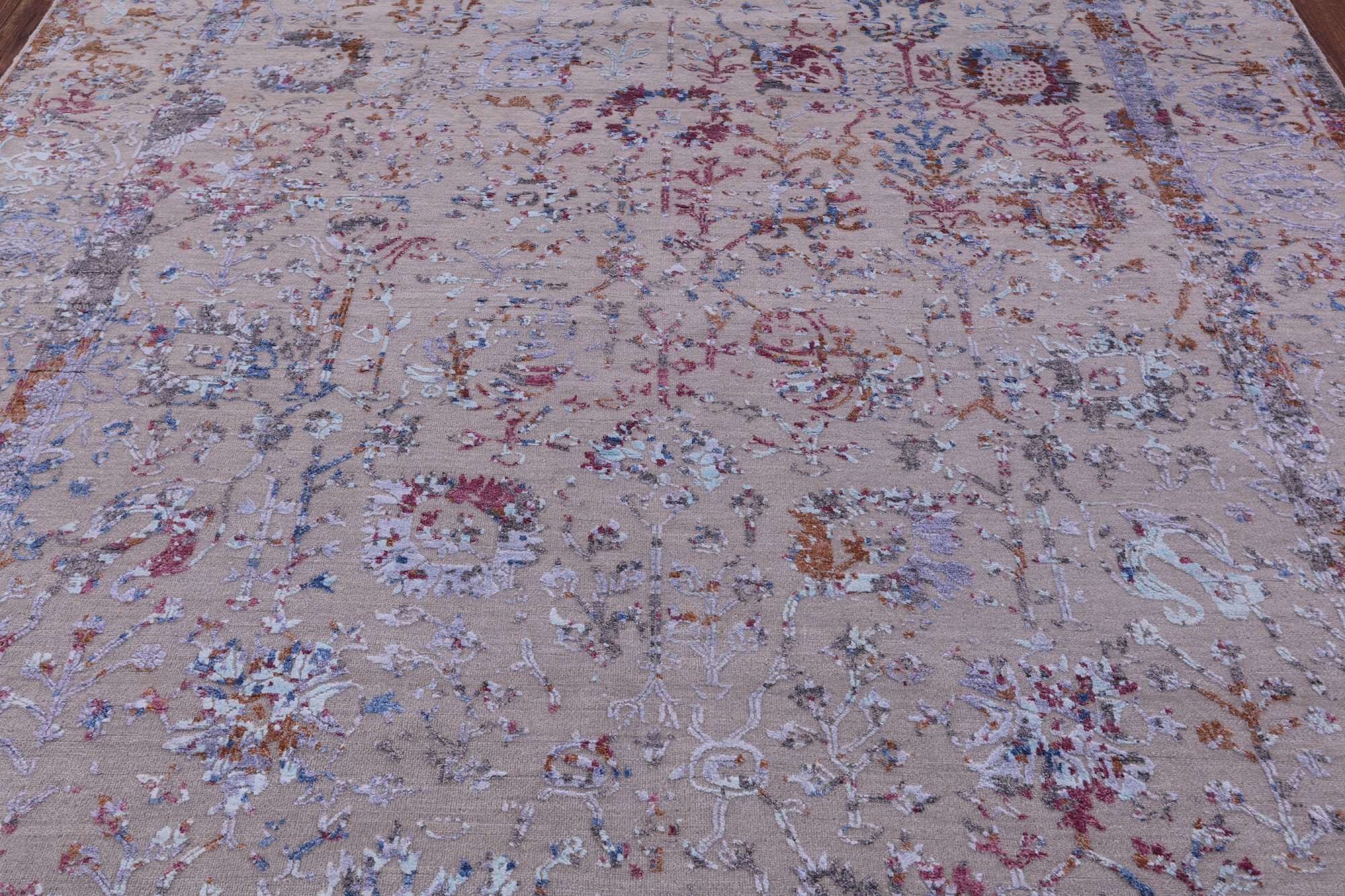 Persian Tabriz Handmade Wool & Silk Rug - 8' 0" X 9' 8" - Golden Nile