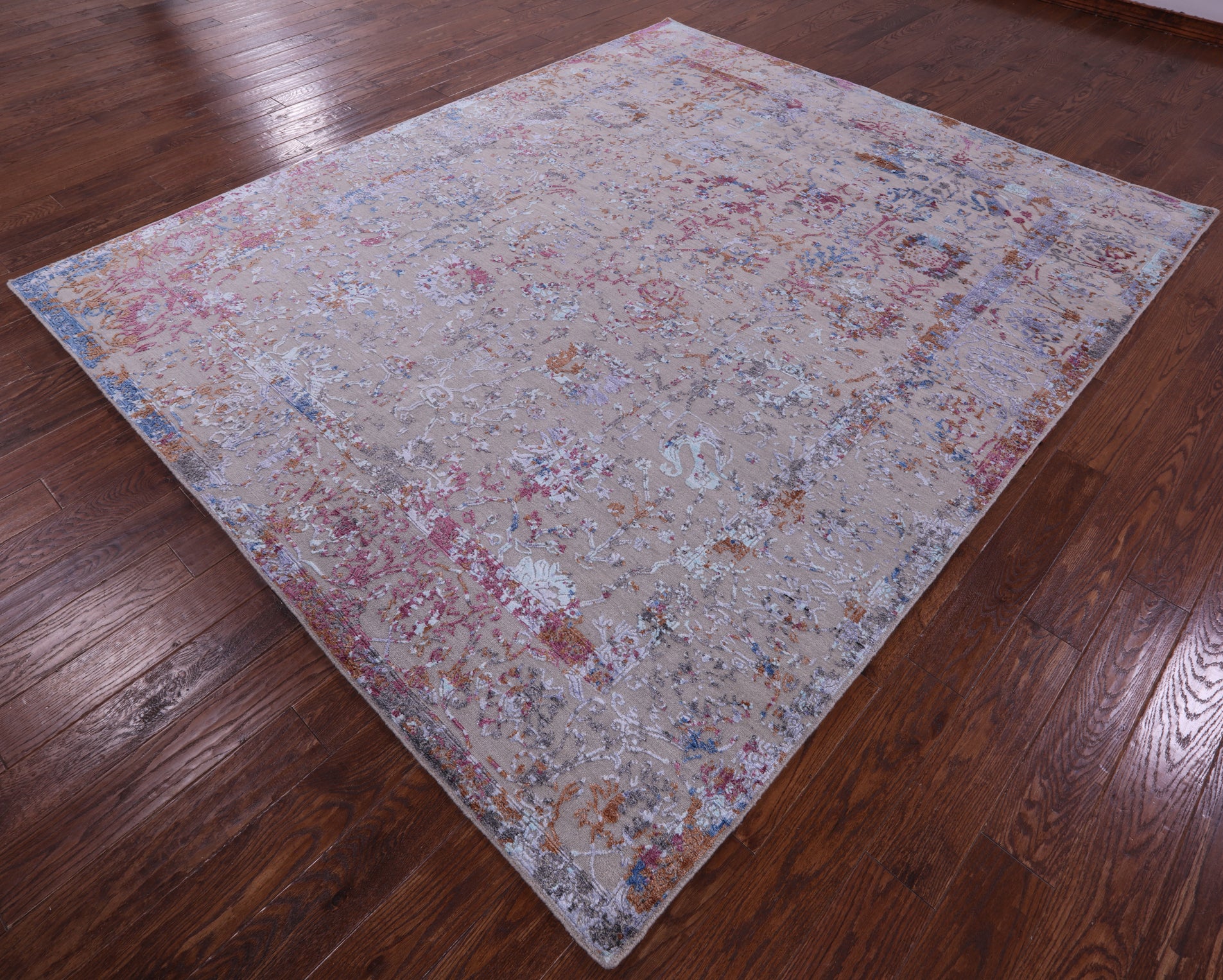Persian Tabriz Handmade Wool & Silk Rug - 8' 0" X 9' 8" - Golden Nile