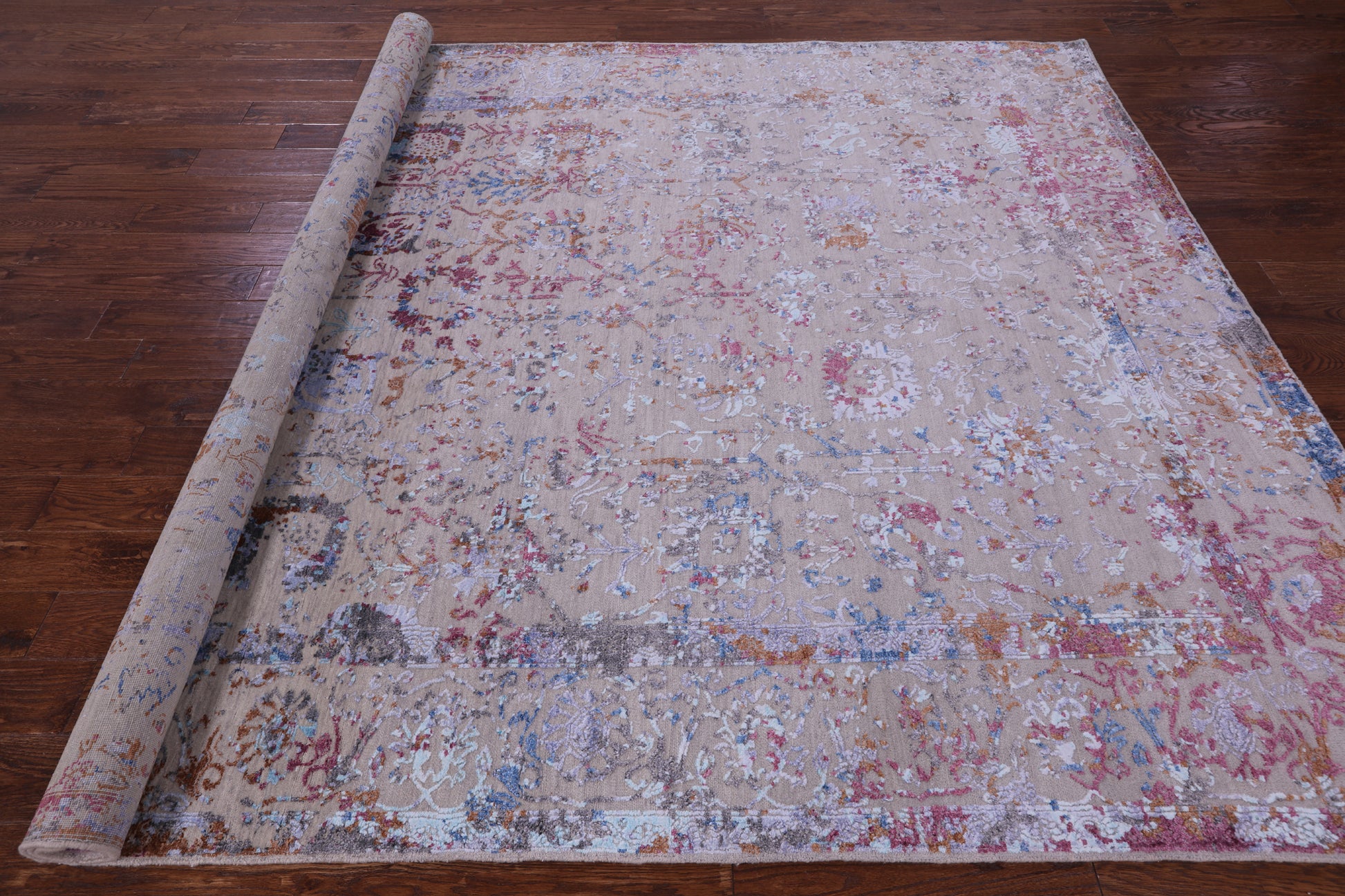 Persian Tabriz Handmade Wool & Silk Rug - 8' 0" X 9' 8" - Golden Nile