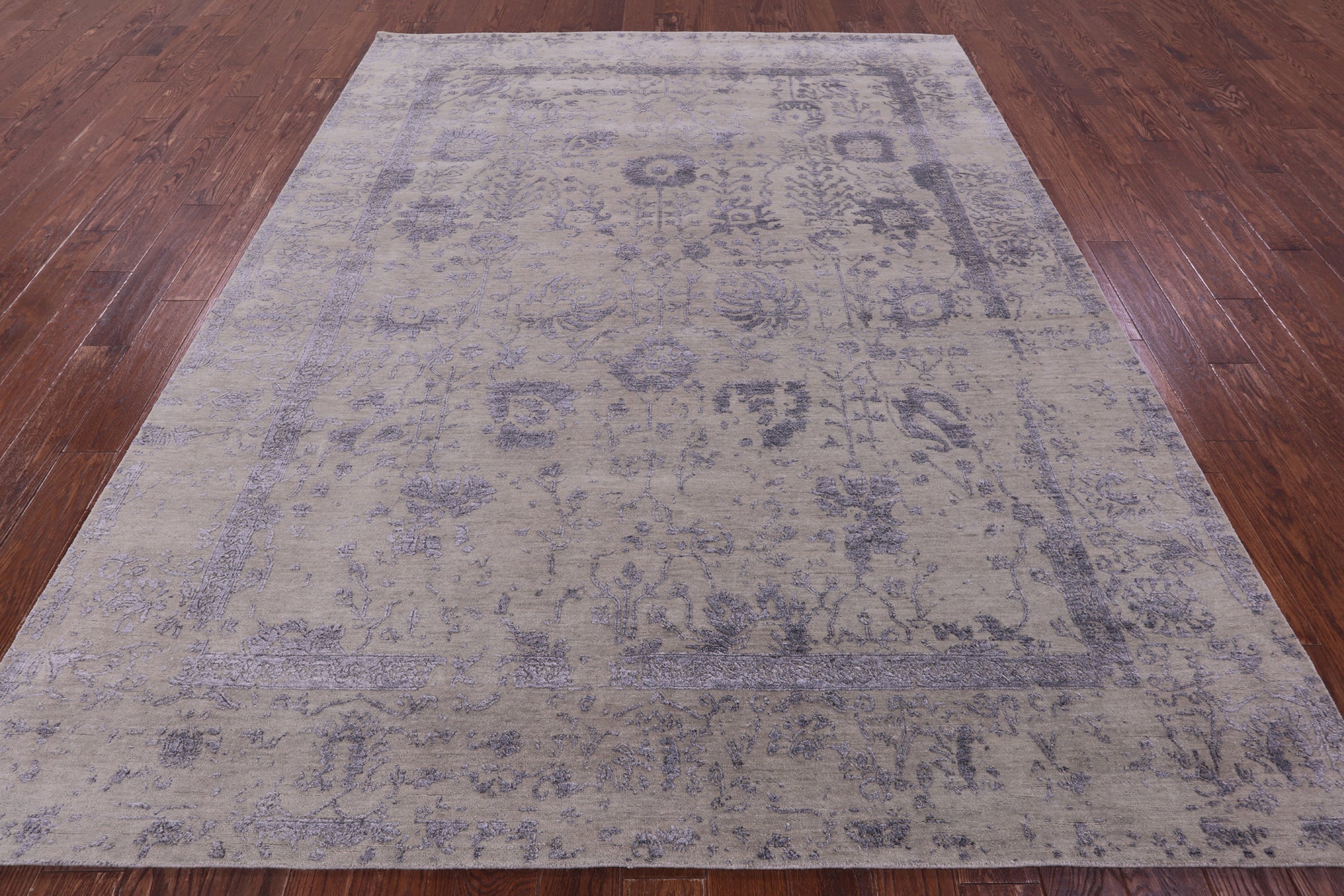 Persian Tabriz Hand Knotted Wool & Silk Rug - 7' 9" X 9' 9" - Golden Nile