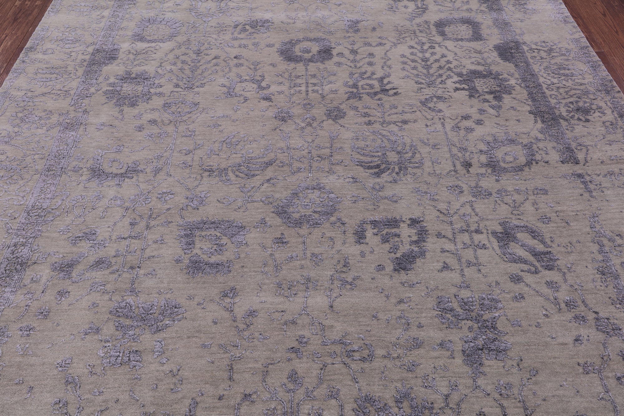 Persian Tabriz Hand Knotted Wool & Silk Rug - 7' 9" X 9' 9" - Golden Nile