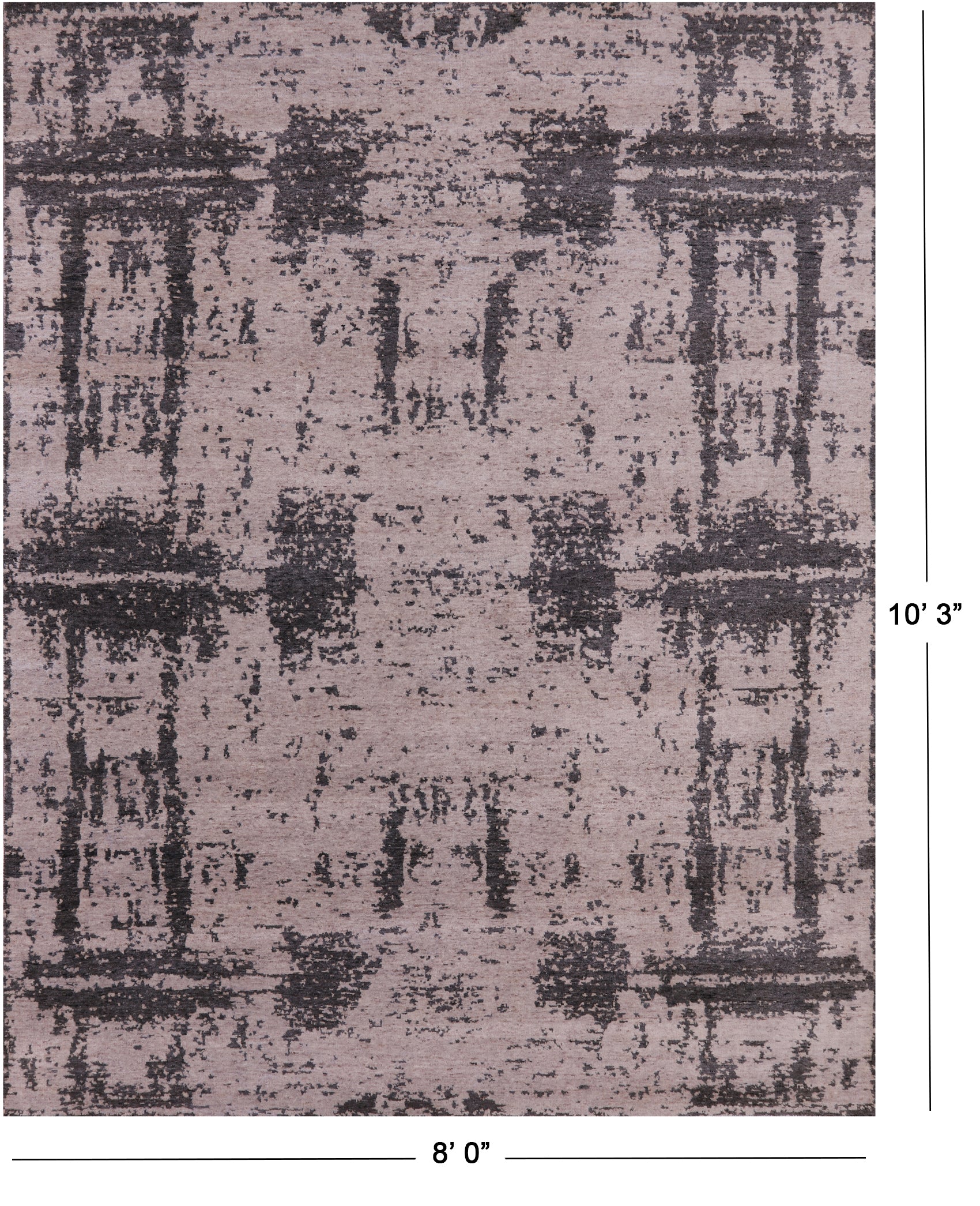 Contemporary Hand Knotted Wool Rug - 8' 0" X 10' 3" - Golden Nile