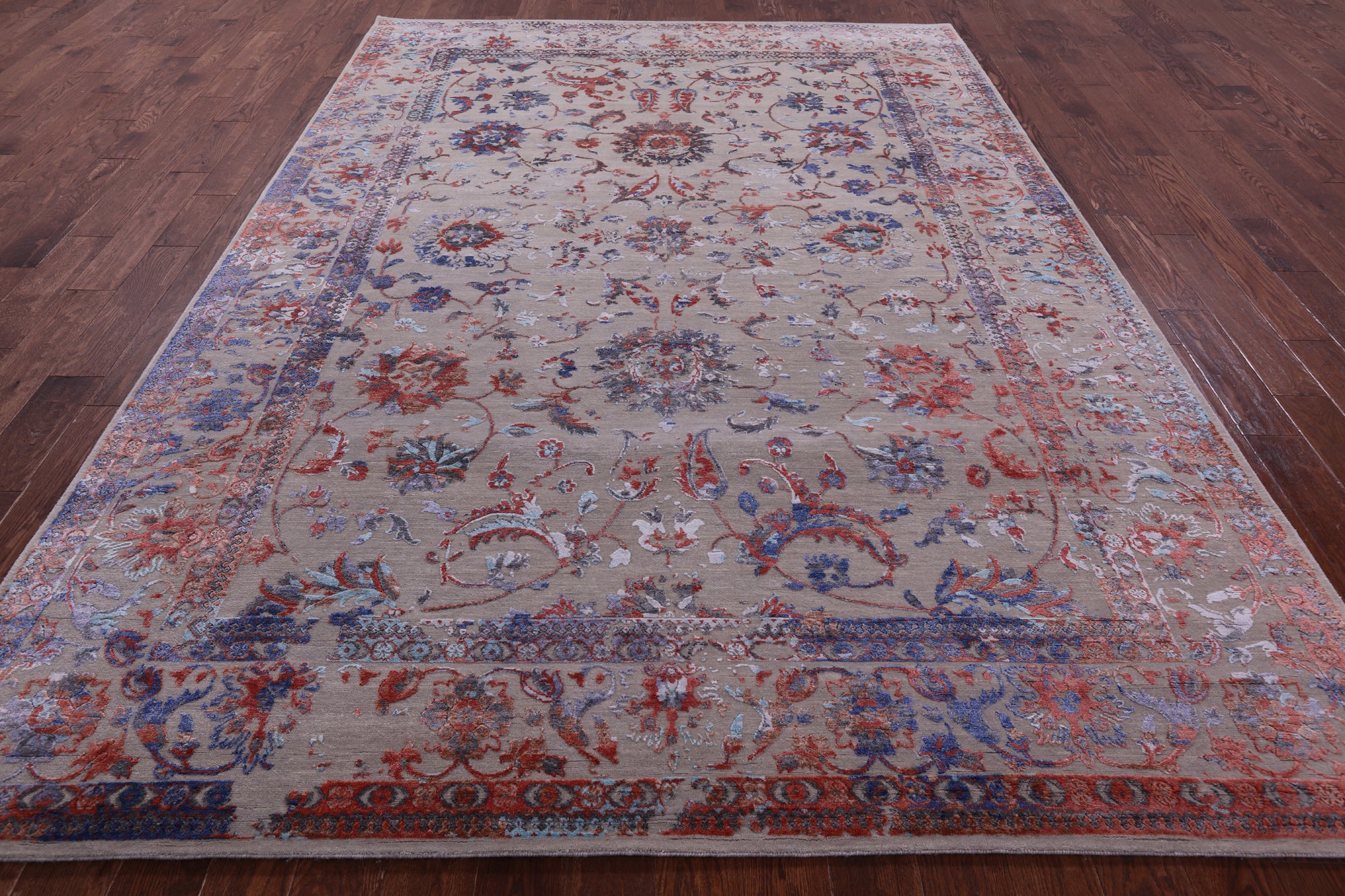 Persian Tabriz Hand Knotted Wool & Silk Rug - 7' 11" X 11' 1" - Golden Nile