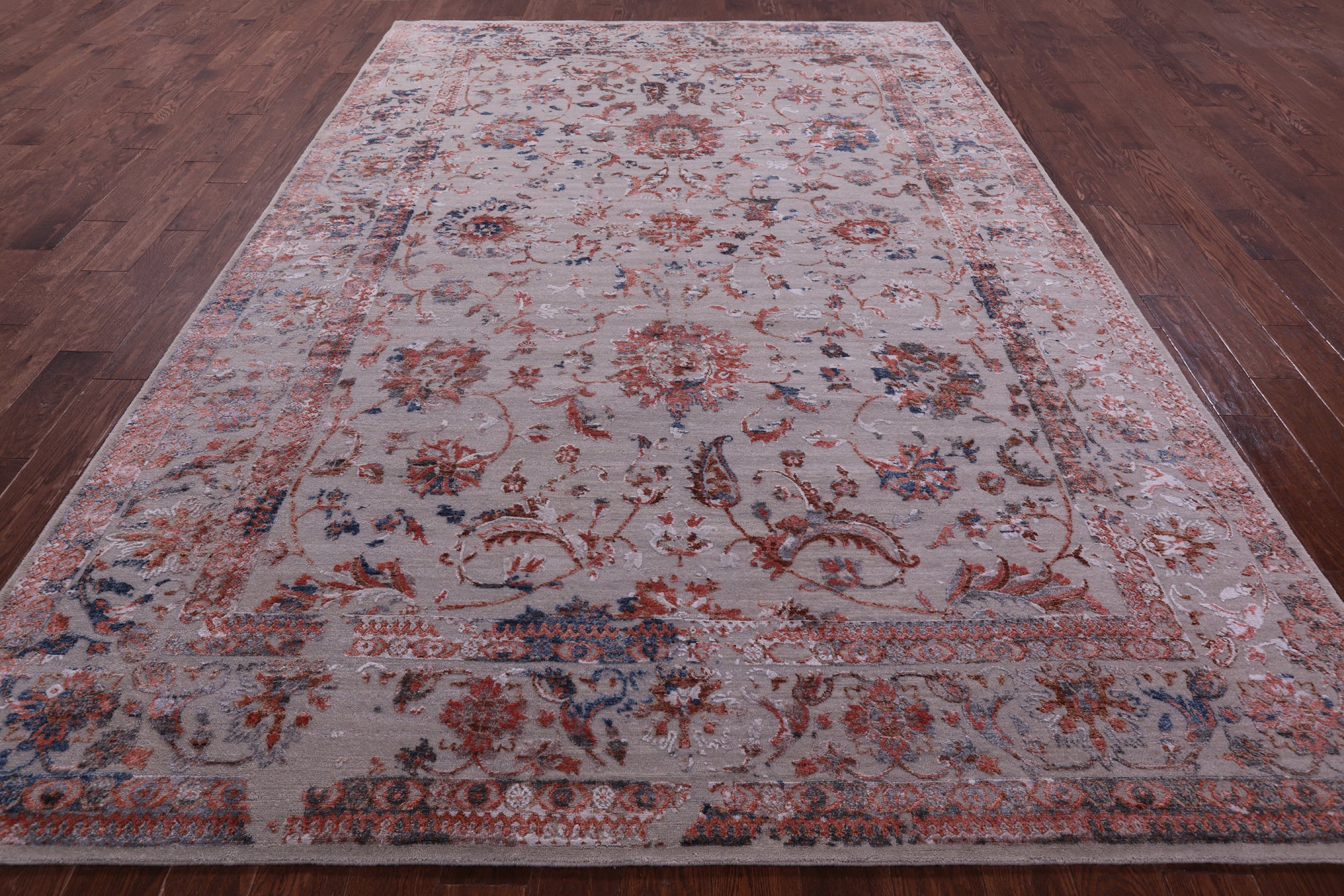 Persian Tabriz Hand Knotted Wool & Silk Rug - 7' 10" X 11' 4" - Golden Nile