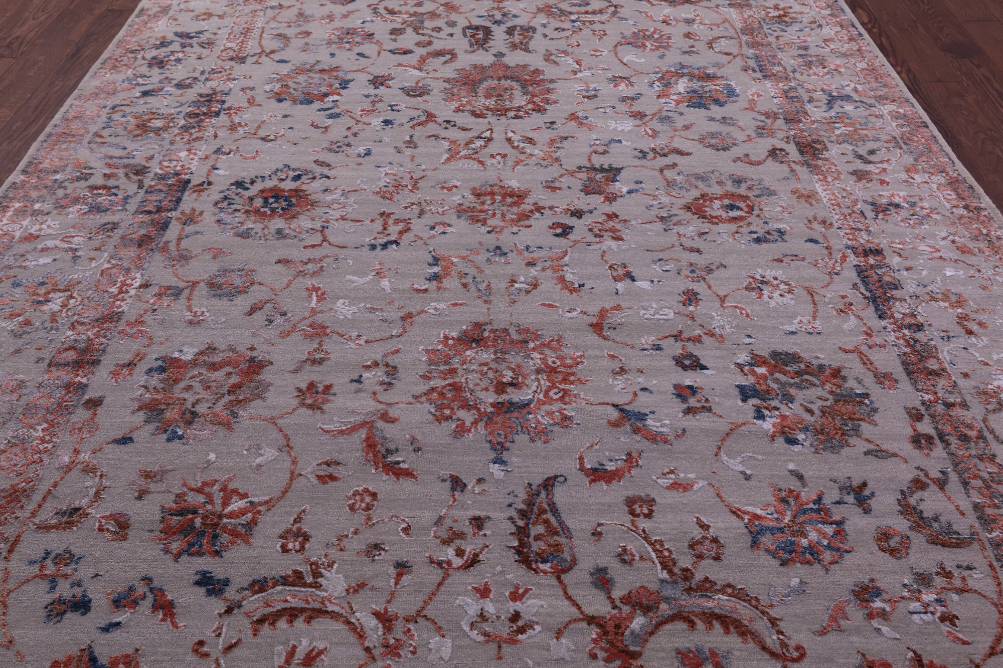 Persian Tabriz Hand Knotted Wool & Silk Rug - 7' 10" X 11' 4" - Golden Nile