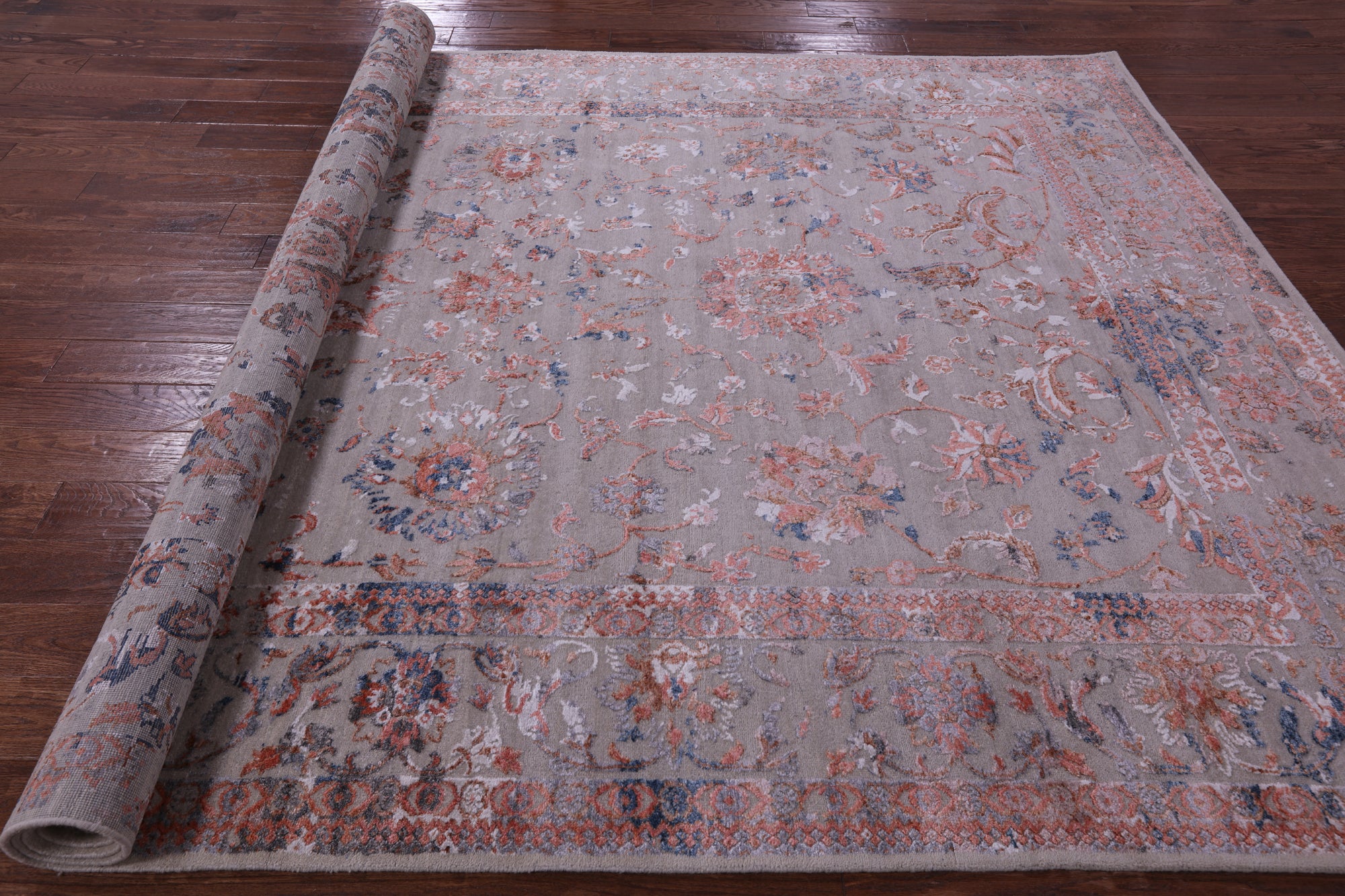 Persian Tabriz Hand Knotted Wool & Silk Rug - 7' 10" X 11' 4" - Golden Nile