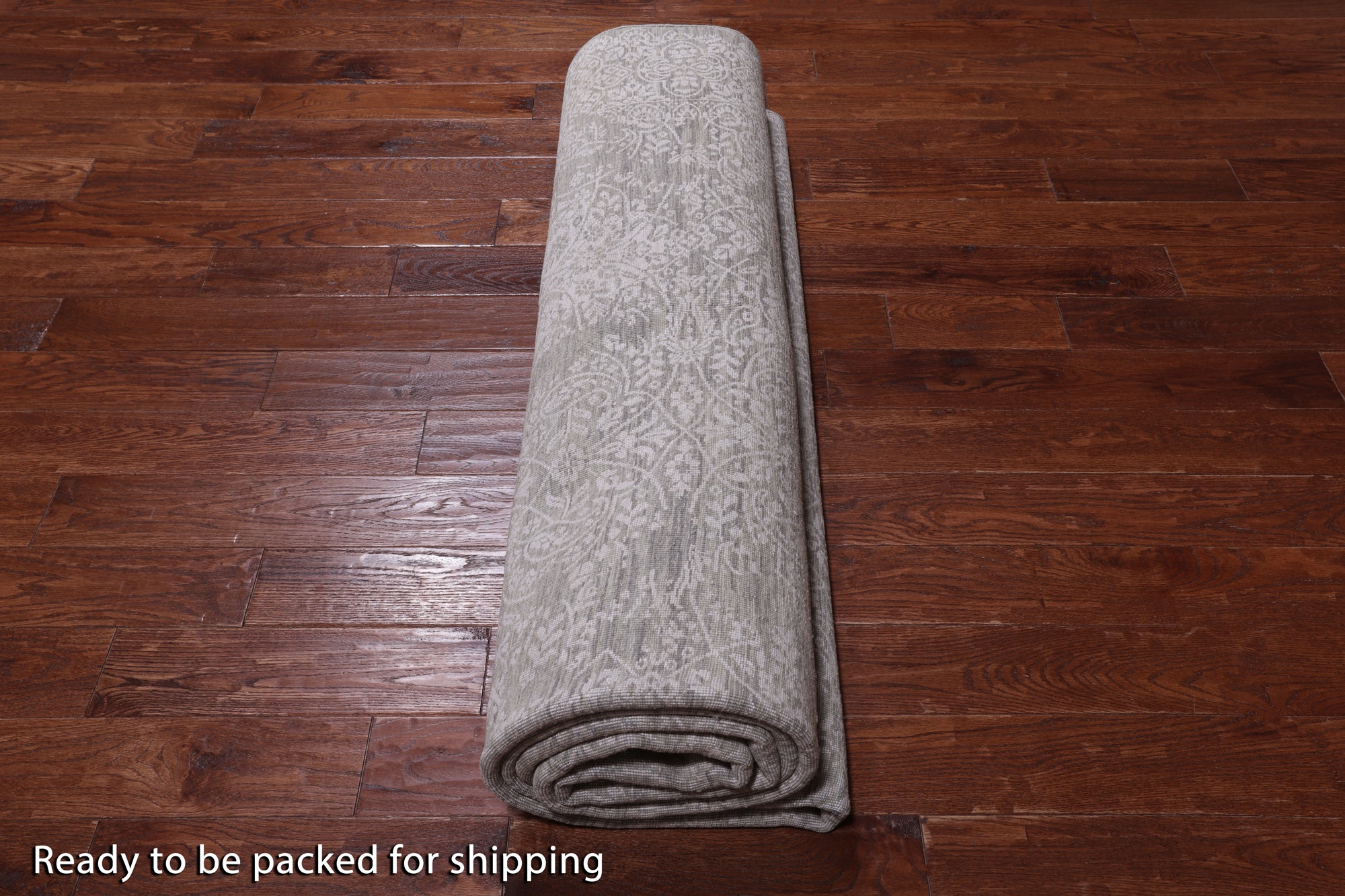 Contemporary Hand Knotted Wool & Silk Rug - 8' 11" X 11' 10"