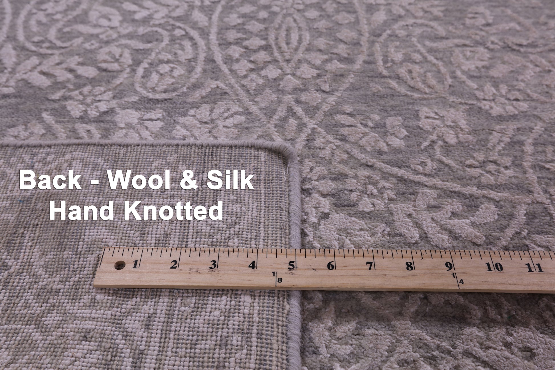 Contemporary Hand Knotted Wool & Silk Rug - 8' 11" X 11' 10" - Golden Nile