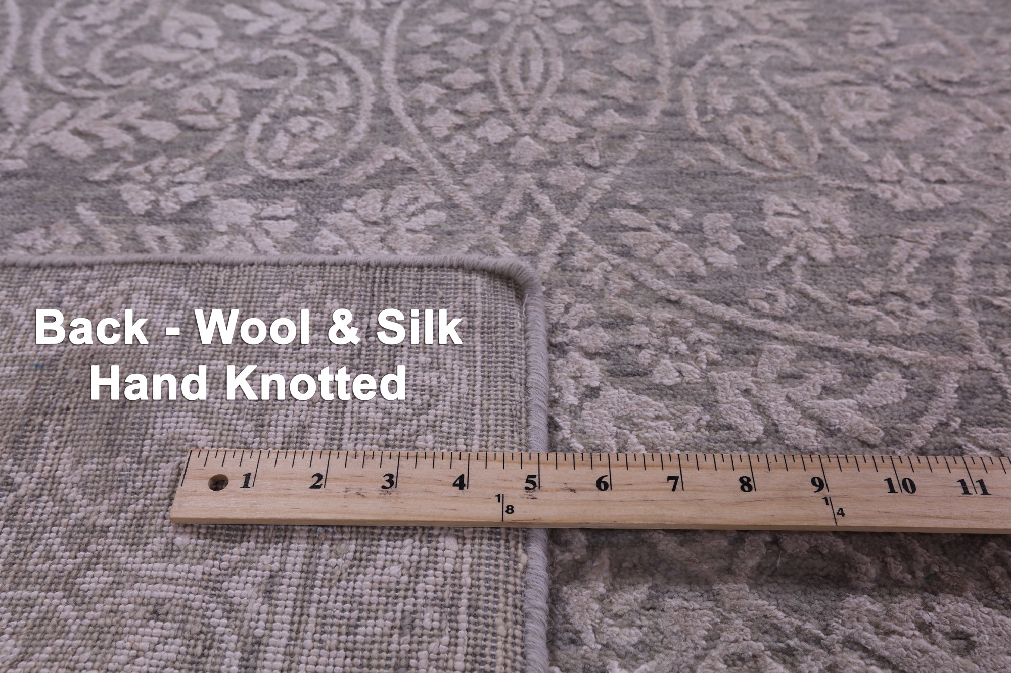 Contemporary Hand Knotted Wool & Silk Rug - 8' 11" X 11' 10" - Golden Nile