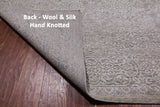 Contemporary Hand Knotted Wool & Silk Rug - 8' 11" X 11' 10"