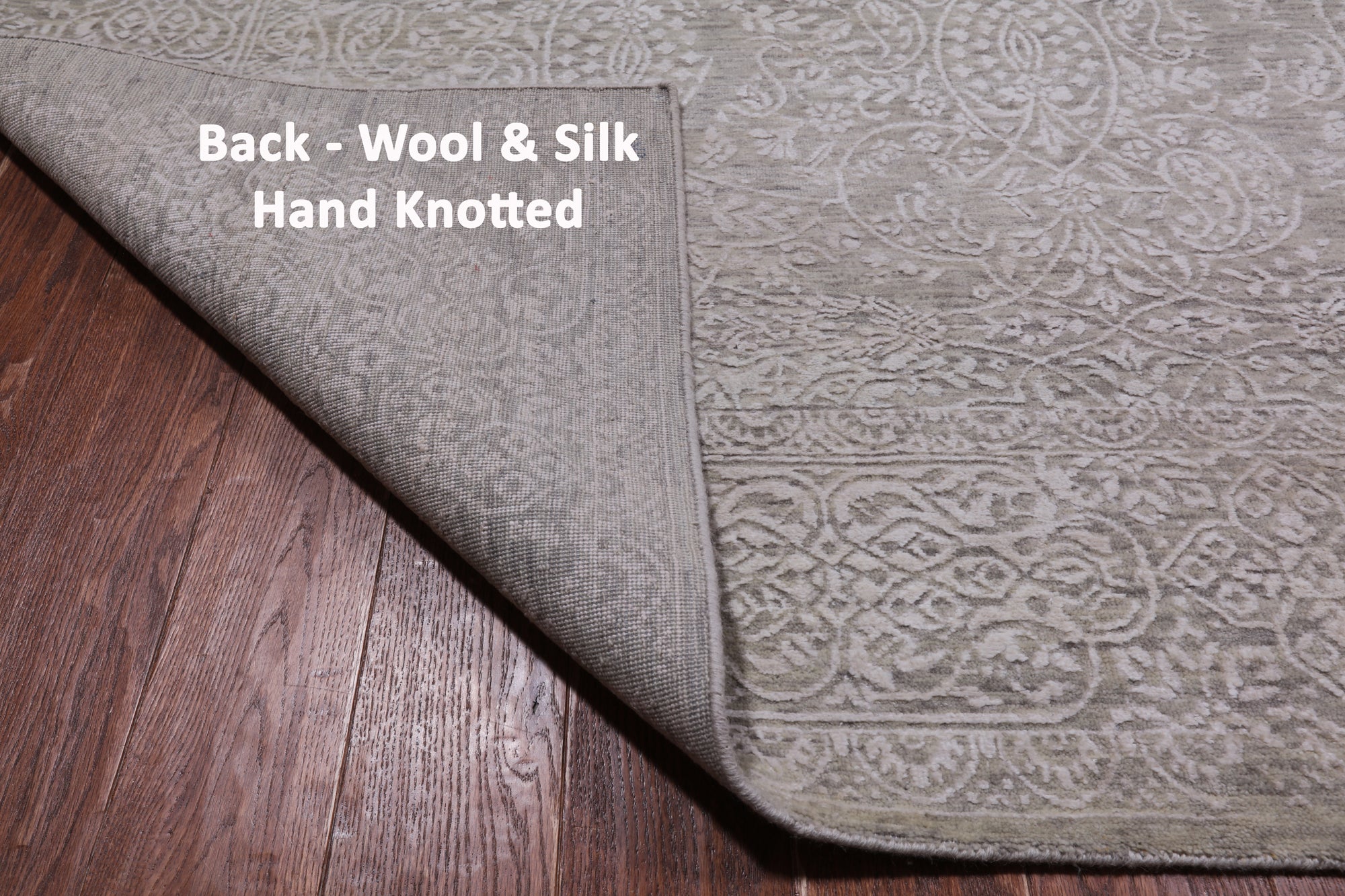 Contemporary Hand Knotted Wool & Silk Rug - 8' 11" X 11' 10"