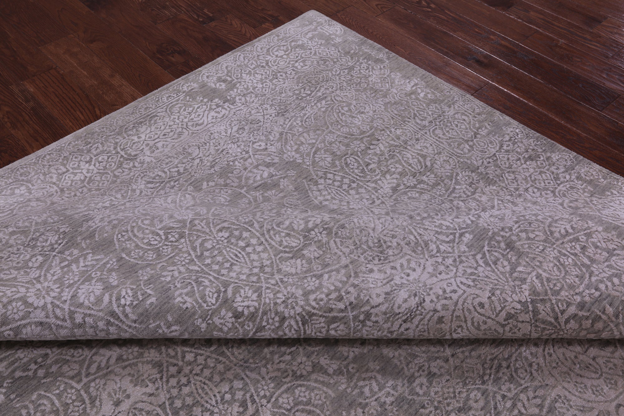 Contemporary Hand Knotted Wool & Silk Rug - 8' 11" X 11' 10" - Golden Nile