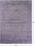Grey Persian Fine Serapi Hand Knotted Wool Rug - 8' 9" X 12' 1" - Golden Nile