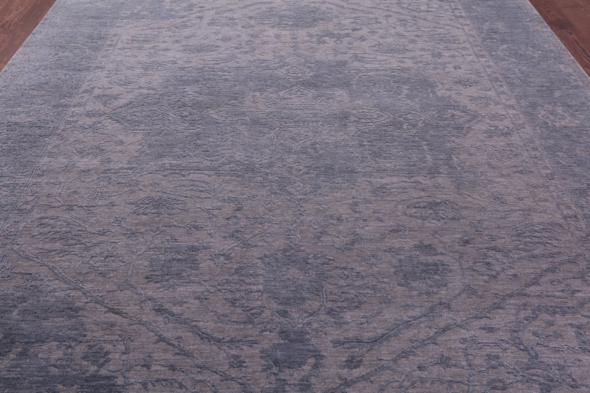 Grey Persian Fine Serapi Hand Knotted Wool Rug - 8' 9" X 12' 1" - Golden Nile