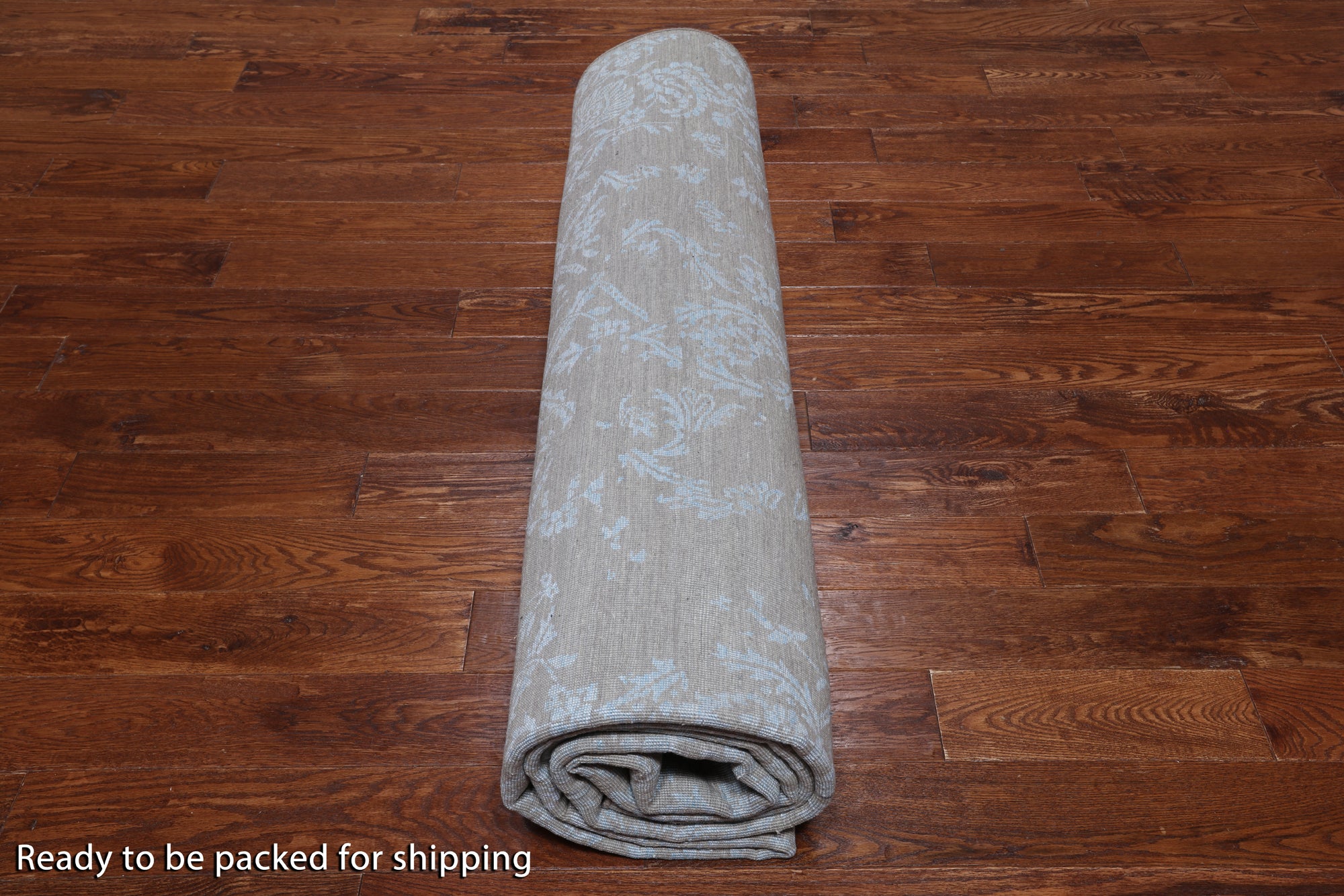 Grey Persian Tabriz Hand Knotted Wool & Silk Rug - 9' 0" X 12' 0"