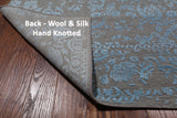 Grey Persian Tabriz Hand Knotted Wool & Silk Rug - 9' 0" X 12' 0"