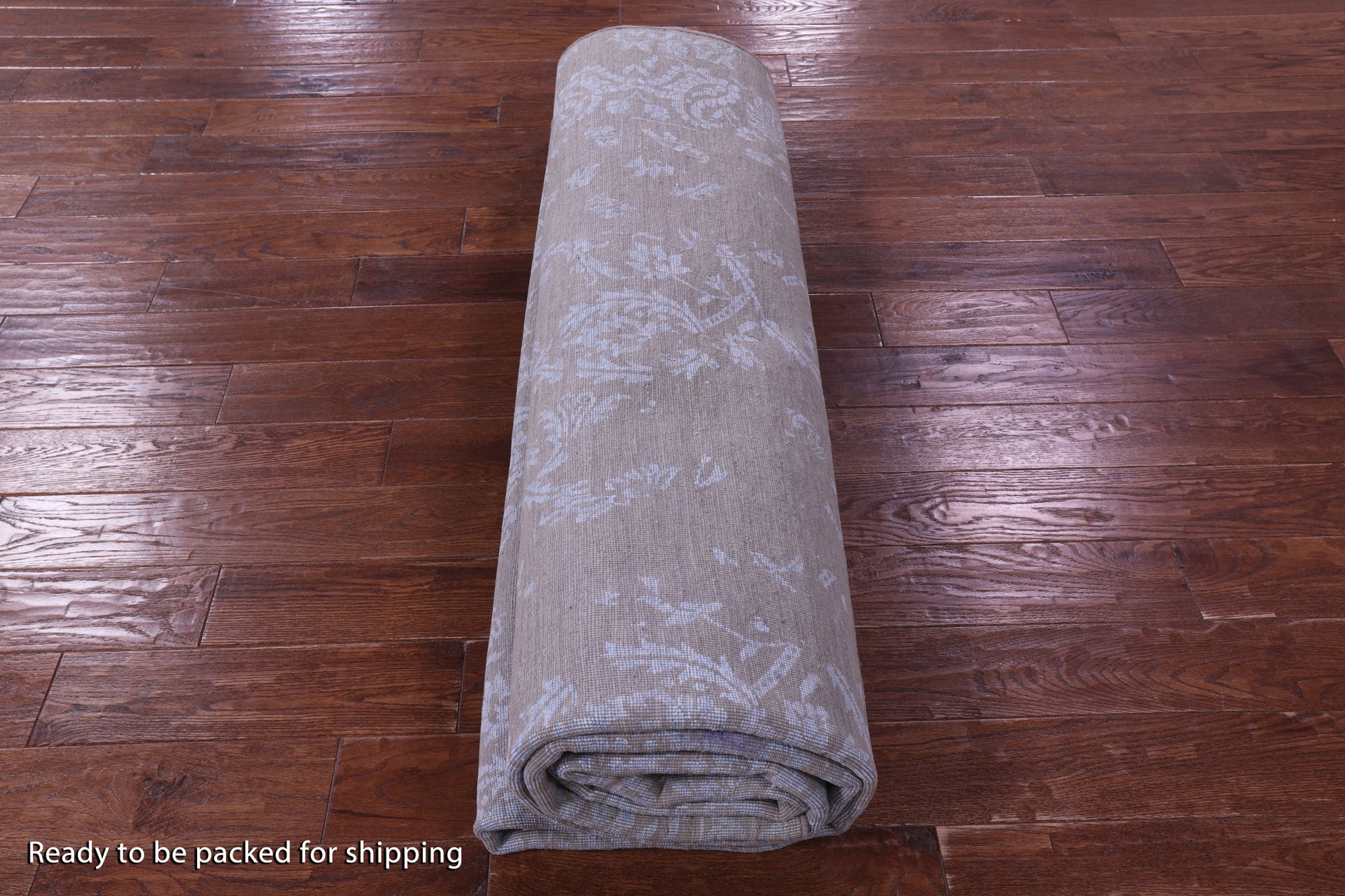 Grey Persian Tabriz Hand Knotted Wool & Silk Rug - 9' 0" X 12' 0" - Golden Nile