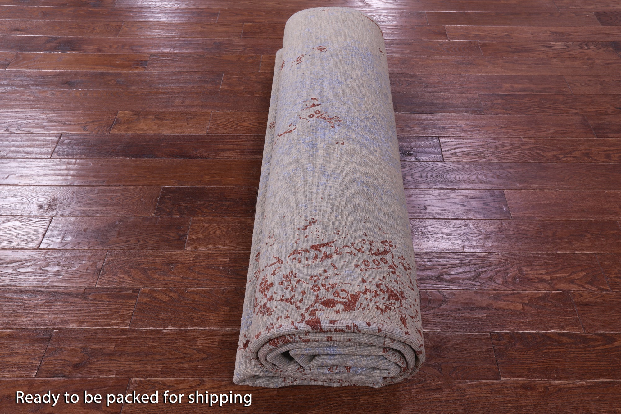Grey Contemporary Hand Knotted Wool & Silk Rug - 8' 11" X 12' 1" - Golden Nile