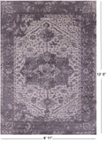 Ivory Persian Fine Serapi Handmade Wool Rug - 8' 11" X 12' 5" - Golden Nile