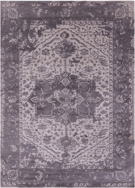 Ivory Persian Fine Serapi Handmade Wool Rug - 8' 11" X 12' 5" - Golden Nile