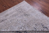 Grey Contemporary Hand Knotted Wool & Silk Rug - 8' 11" X 12' 2" - Golden Nile