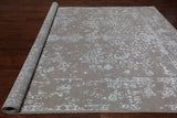 Grey Persian Tabriz Hand Knotted Wool & Silk Rug - 8' 10" X 12' 1"