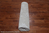 Grey Persian Tabriz Hand Knotted Wool & Silk Rug - 8' 10" X 12' 1"