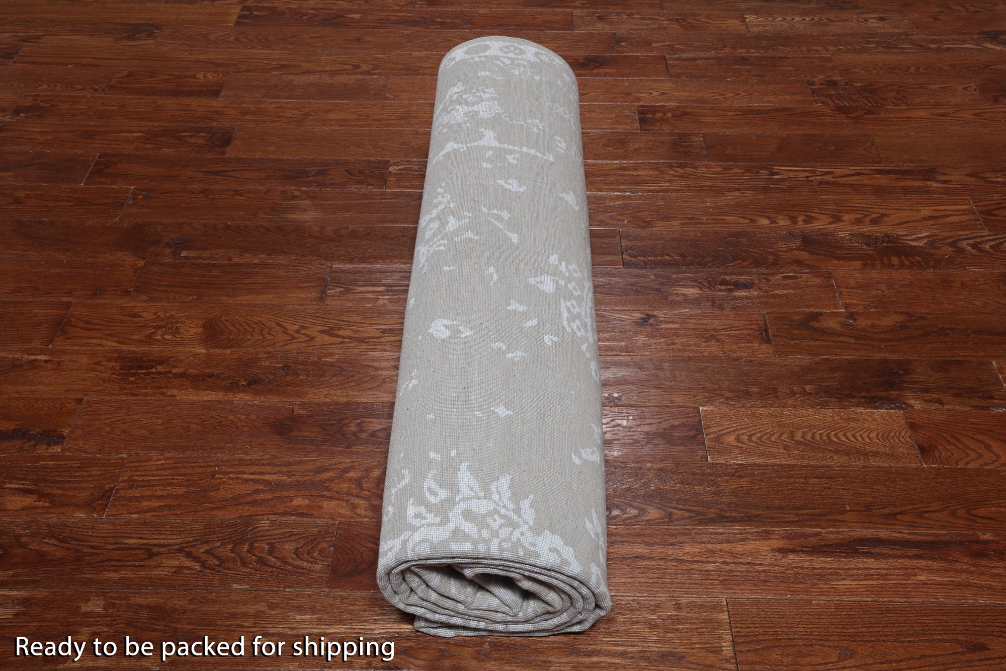 Grey Persian Tabriz Hand Knotted Wool & Silk Rug - 8' 10" X 12' 1"