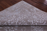 Grey Persian Tabriz Hand Knotted Wool & Silk Rug - 8' 10" X 12' 1" - Golden Nile