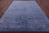 Blue Persian Tabriz Hand Knotted Wool & Silk Rug - 8' 10" X 12' 3" - Golden Nile