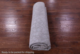 Grey Persian Tabriz Hand Knotted Wool & Silk Rug - 8' 11" X 12' 5" - Golden Nile