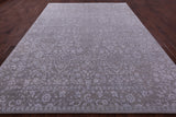 Grey Persian Tabriz Hand Knotted Wool & Silk Rug - 8' 11" X 12' 5" - Golden Nile