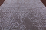 Grey Persian Tabriz Hand Knotted Wool & Silk Rug - 8' 10" X 11' 10" - Golden Nile
