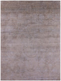 Contemporary Hand Knotted Wool & Silk Rug - 9' 0" X 11' 8" - Golden Nile