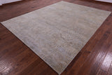 Contemporary Hand Knotted Wool & Silk Rug - 9' 0" X 11' 8" - Golden Nile