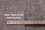 Contemporary Hand Knotted Wool & Silk Rug - 9' 0" X 11' 8" - Golden Nile