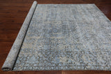 Grey Persian Tabriz Hand Knotted Wool & Silk Rug - 8' 10" X 11' 10"