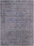 Grey Persian Tabriz Hand Knotted Wool & Silk Rug - 8' 10" X 11' 10" - Golden Nile