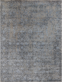Grey Persian Tabriz Hand Knotted Wool & Silk Rug - 8' 10" X 11' 10"