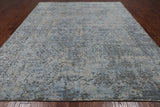 Grey Persian Tabriz Hand Knotted Wool & Silk Rug - 8' 10" X 11' 10"