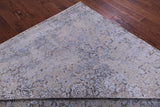 Grey Persian Tabriz Hand Knotted Wool & Silk Rug - 8' 10" X 11' 10" - Golden Nile