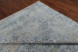 Grey Persian Tabriz Hand Knotted Wool & Silk Rug - 8' 10" X 11' 10"