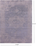 Grey Persian Fine Serapi Hand Knotted Wool Rug - 8' 10" X 11' 11" - Golden Nile