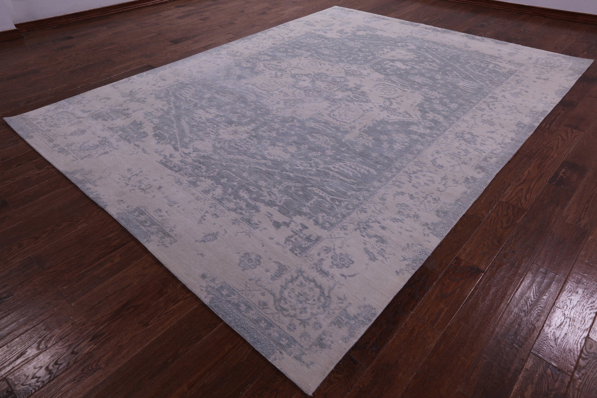 Grey Persian Fine Serapi Hand Knotted Wool Rug - 8' 10" X 11' 11" - Golden Nile