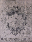 Grey Persian Fine Serapi Hand Knotted Wool Rug - 9' 0" X 11' 11" - Golden Nile