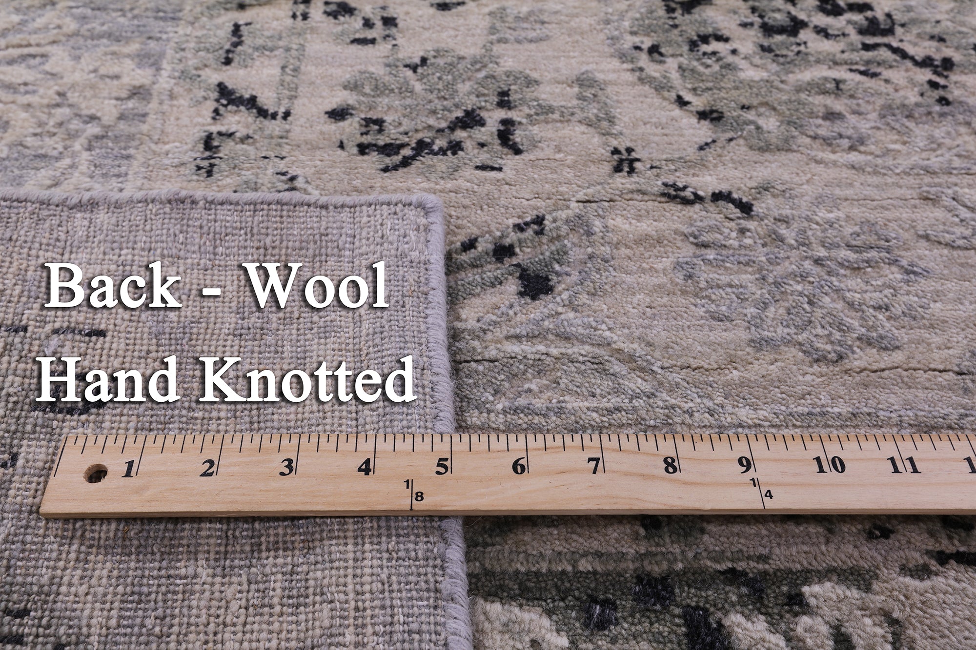 Grey Persian Fine Serapi Hand Knotted Wool Rug - 9' 0" X 11' 11" - Golden Nile