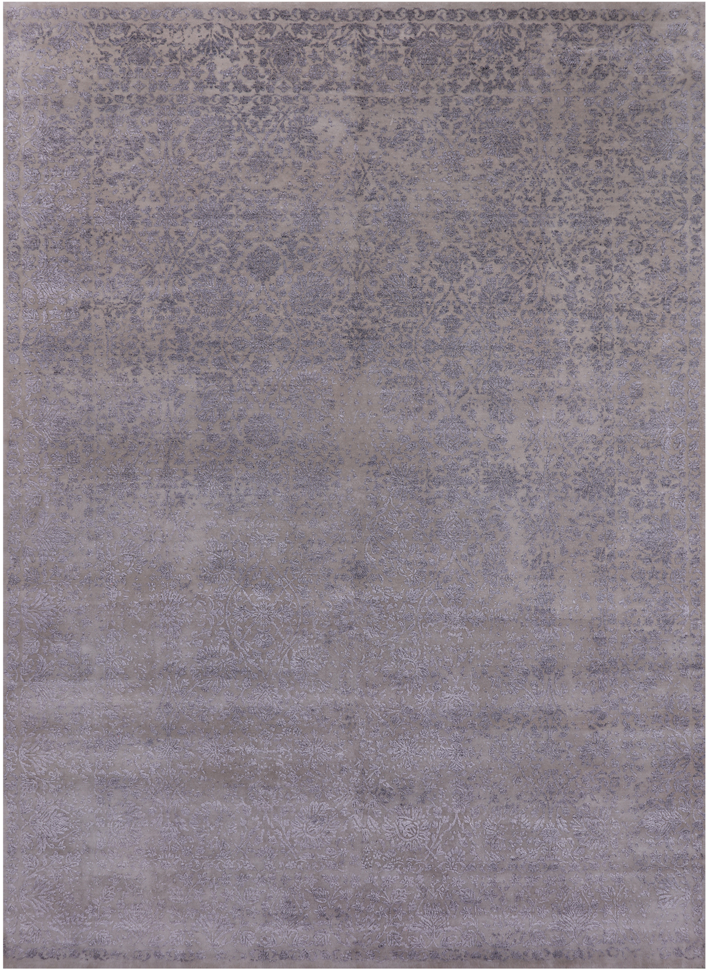 SUPER SALE Persian Tabriz Hand Knotted Wool & Silk Rug - 8' 10" X 12' 0"