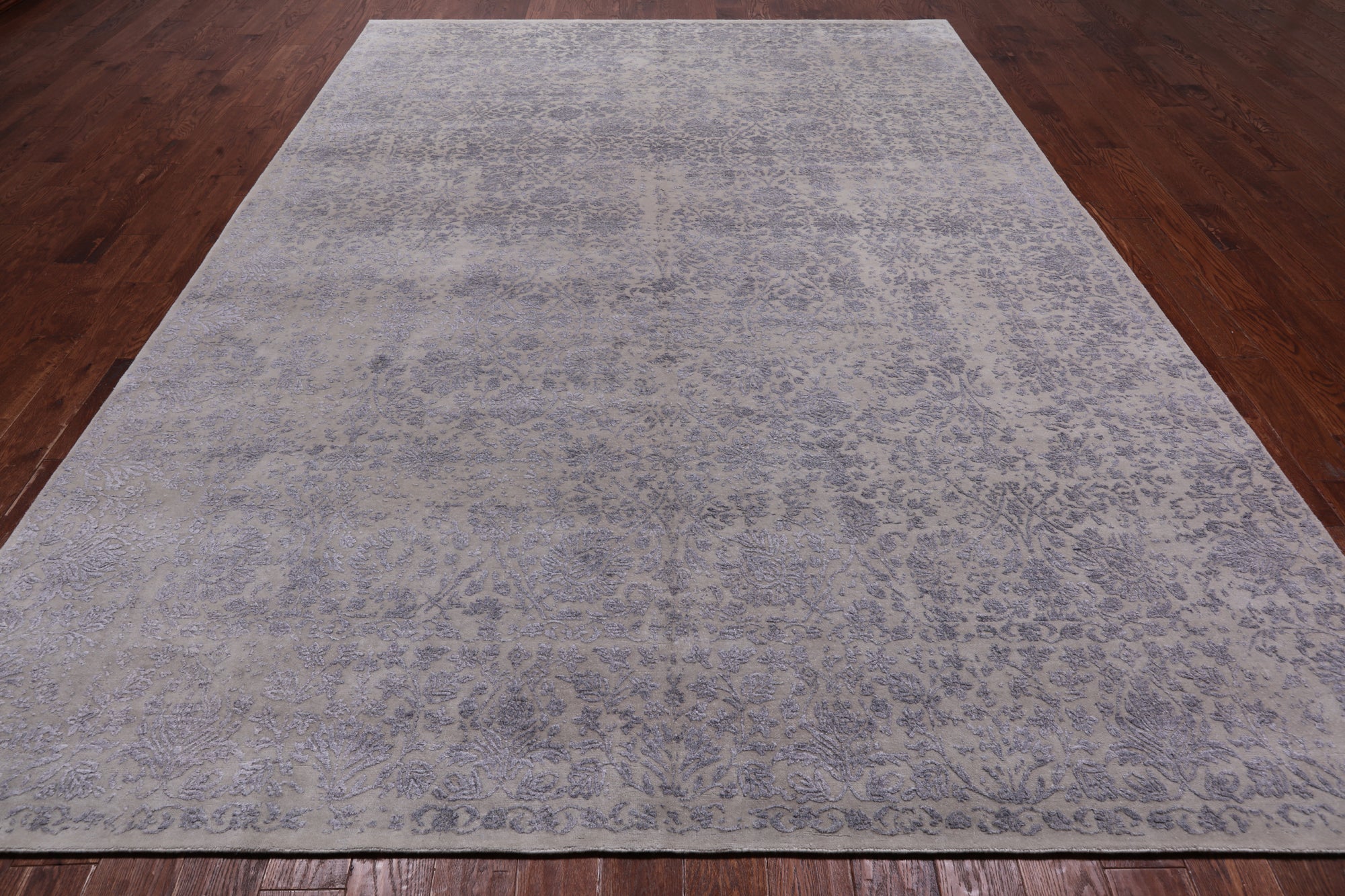 SUPER SALE Persian Tabriz Hand Knotted Wool & Silk Rug - 8' 10" X 12' 0"