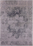 Grey Persian Fine Serapi Hand Knotted Wool & Silk Rug - 8' 10" X 12' 1" - Golden Nile