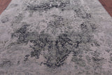 Grey Persian Fine Serapi Hand Knotted Wool & Silk Rug - 8' 10" X 12' 1" - Golden Nile